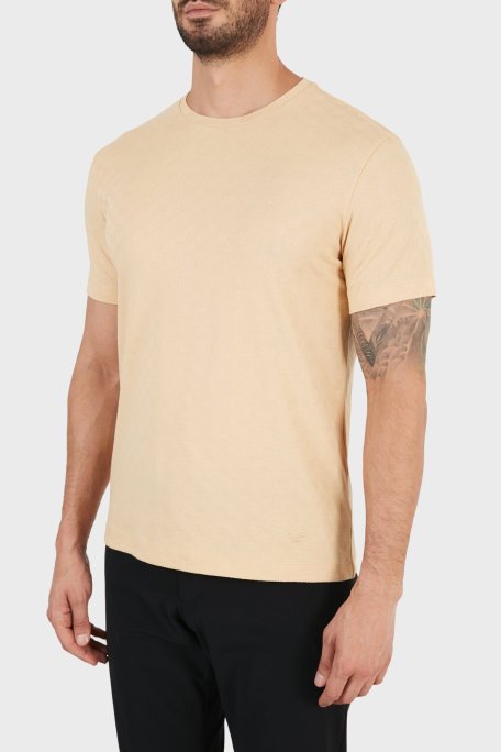 Emporio Armani Bisiklet Yaka % 100 Pamuk Erkek T Shirt 3K1T7P 1JM8Z 0112 BEJ - Emporio Armani (1)