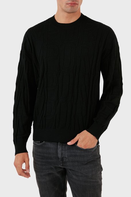 Emporio Armani Bisiklet Yaka % 100 Yün Erkek Kazak 6R1MX4 1MFVZ F016 SİYAH - Emporio Armani (1)