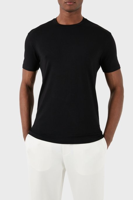 Emporio Armani Bisiklet Yaka Regular Fit Streç Erkek T Shirt 8N1TF0 1JCDZ 0999 SİYAH - Emporio Armani