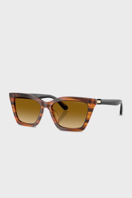 Emporio Armani Butterfly Güneş Bayan Gözlük 0EA4250U 62682L 54 Parlak Çizgili Sarı-Degrade Sa - Emporio Armani