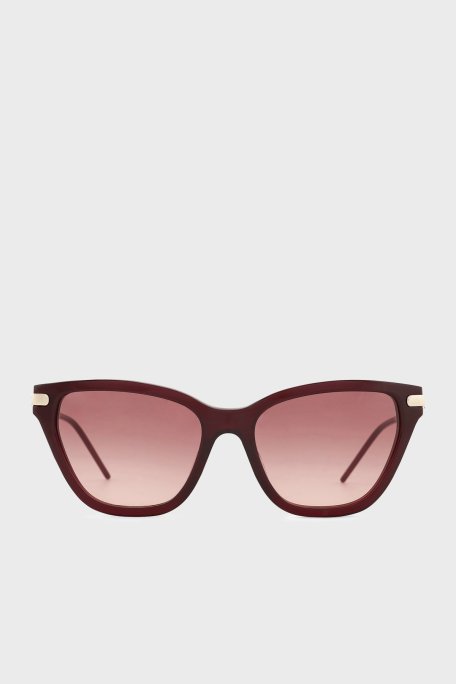 Emporio Armani Cat Eye Güneş Bayan Gözlük 0EA4251 62658D 54 Parlak Opal Bordo-Pembe Degrad - Emporio Armani