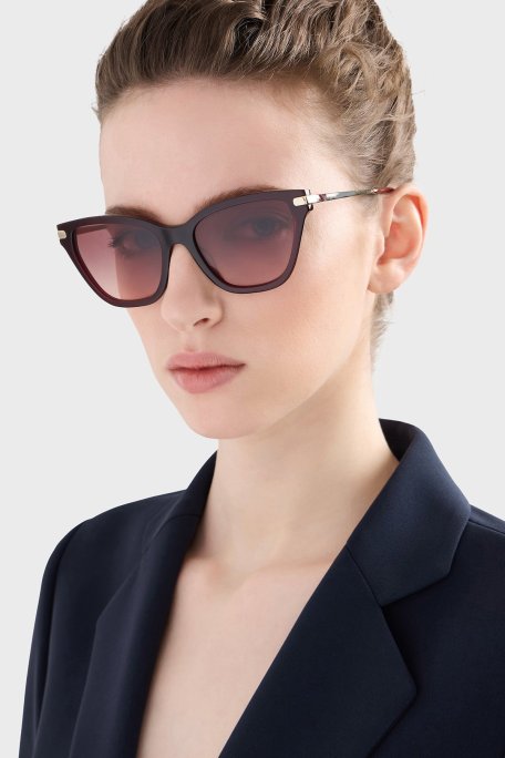 Emporio Armani Cat Eye Güneş Bayan Gözlük 0EA4251 62658D 54 Parlak Opal Bordo-Pembe Degrad - Emporio Armani (1)