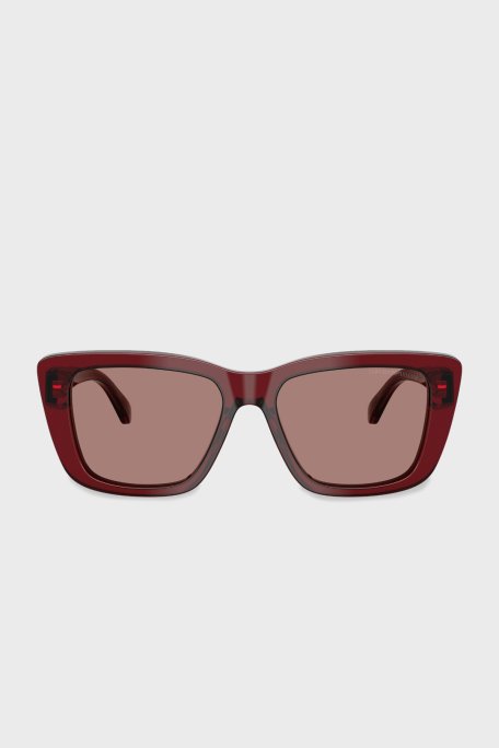 Emporio Armani Cat Eye Şeffaf Kadın Gözlük 0EA4246U 625473 54 Parlak Şeffaf Bordo-Açık Kahve - Emporio Armani (1)