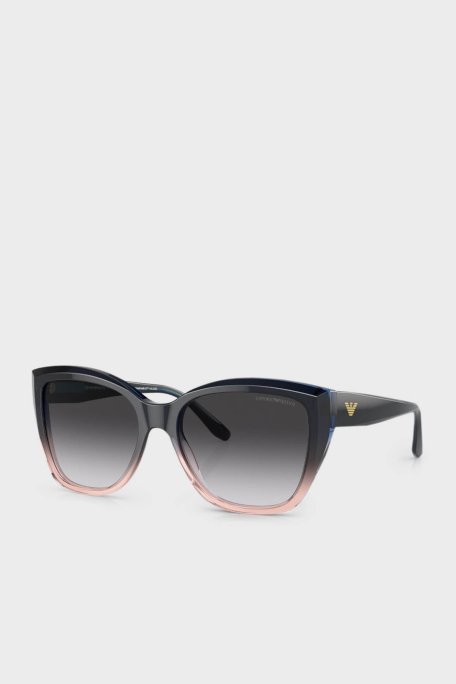 Emporio Armani Cat Güneş Kadın Gözlük 0EA4198 59918G 55 Degrade Mavi-Degrade Gri - Emporio Armani