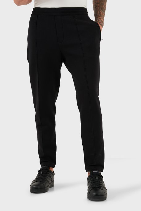 Emporio Armani Çimalı Pamuklu Regular Fit Normal Bel Lastikli Paça Erkek Pantolon EM003051 AF10013 UC001 SİYAH - Emporio Armani (1)