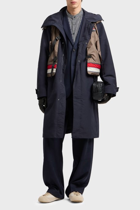 Emporio Armani Çizgili Pamuklu Regular Fit Hakim Yaka Erkek Gömlek EM003810 AF19840 MB378 LACİVERT-BEYAZ - Emporio Armani (1)