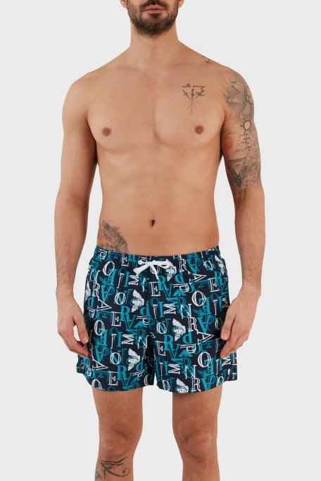 Emporio Armani Deniz Şortu Regular Fit Cepli Erkek Mayo Short 211740 3R445 48336 LACİVERT - Emporio Armani
