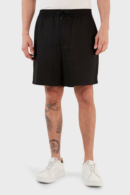 Emporio Armani Belden Bağlamalı Regular Fit Cepli Erkek Bermuda 3R1PR0 1NWDZ 0999 SİYAH - Emporio Armani (1)