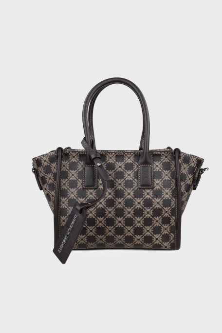 Emporio Armani Desenli Çıkarılabilir Kadın Çanta EW004907 AF25820 F6226 KAHVE - Emporio Armani