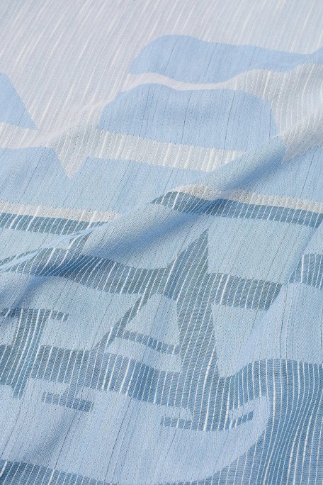 Emporio Armani Desenli Pamuklu 81x192 cm Unisex Şal 625279 3R336 15731 MAVİ - Emporio Armani (1)