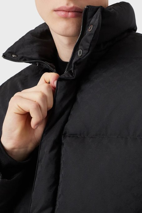 Emporio Armani Su Geçirmez Konforlu Dik Yaka Şişme Erkek Mont 8N1BN3 1NHQZ F046 SİYAH - Emporio Armani (1)