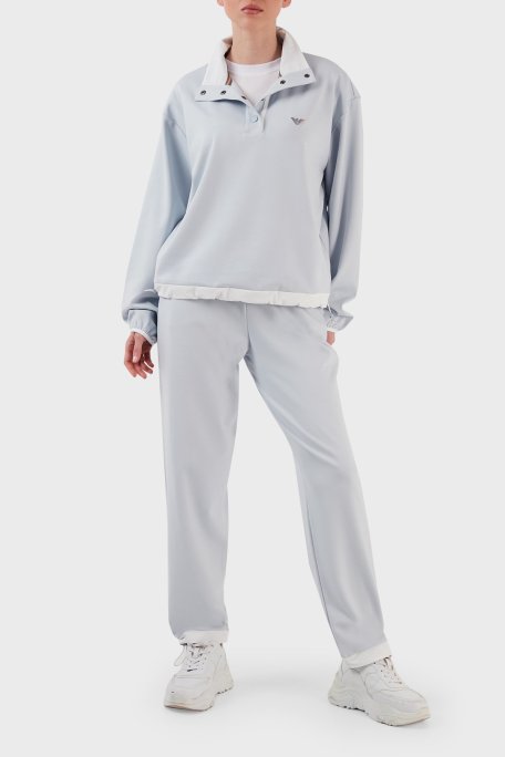 Emporio Armani Elastik Bel Bantlı Cepli Jogger Spor Bayan Pantolon 3R2P7E 2JWHZ 0703 AÇIK MAVİ - Emporio Armani