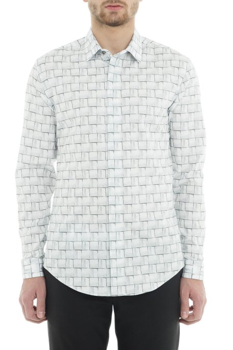 Emporio Armani Erkek Gömlek 21CC1T 216F2 036 BEYAZ - Emporio Armani