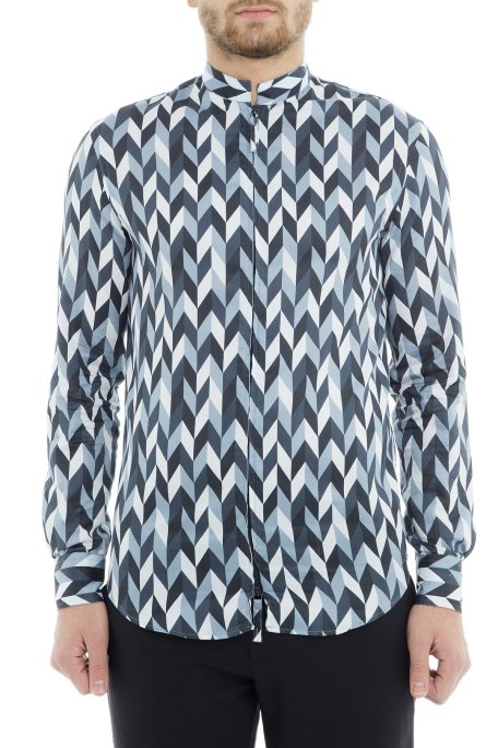 Emporio Armani Erkek Gömlek 21SMLL 211F4 042 MAVİ - Emporio Armani