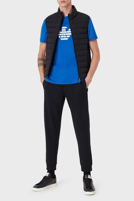 Emporio Armani Suya ve Soğuğa Karşı Dayanıklı Dik Yaka Slim Fit Şişme Erkek Yelek 8N1BQ1 1NLRZ 0920 LACİVERT - Emporio Armani (1)