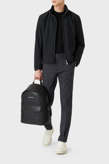 Emporio Armani Fermuarlı Rüzgar Geçirmez Dik Yaka Regular Fit Erkek Mont 8N1BD2 1NZAZ 0999 SİYAH - Emporio Armani (1)