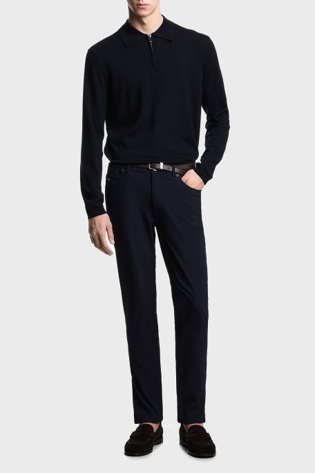 Emporio Armani Fitilli Regular Fit Normal Bel Düz Paça Erkek Kot Pantolon EM000062 AF14076 UB118 LACİVERT - Emporio Armani (1)