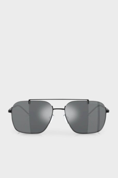 Emporio Armani Güneş Erkek Gözlük 0EA2150 30146G 57 Parlak Siyah-Açık Gri Ayna siy - Emporio Armani (1)