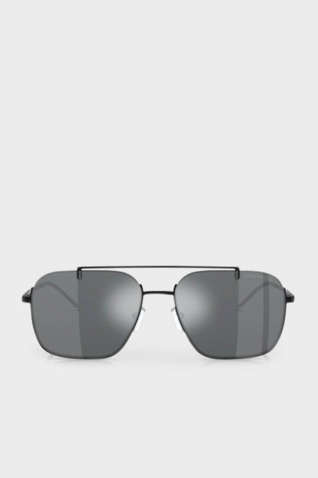 Emporio Armani Güneş Erkek Gözlük 0EA2150 30146G 57 Parlak Siyah-Açık Gri Ayna siy - Emporio Armani (1)