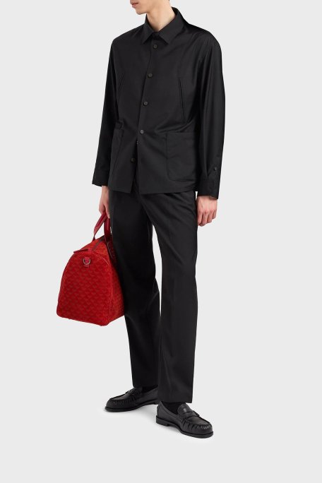 Emporio Armani Hafif Yün Regular Fit Normal Bel Düz Paça Erkek Pantolon EM001211 AF13821 UC001 SİYAH - Emporio Armani (1)