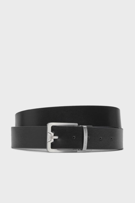 Emporio Armani Hakiki Deri Marka Baskılı Erkek Kemer Y4S502 Y221E 81386 SİYAH - Emporio Armani (1)