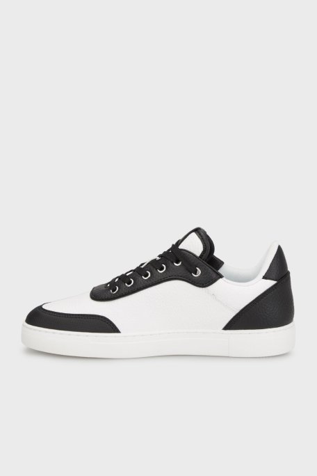 Emporio Armani Hakiki Deri Sneaker Bayan Ayakkabı X3X225 XF811 S277 SİYAH-BEYAZ - Emporio Armani (1)