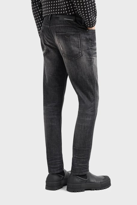 Emporio Armani J06 Düşük Bel Slim Fit Dar Paça Jeans Erkek Kot Pantolon 3D1J06 1D14Z 0006 SİYAH - Emporio Armani (1)