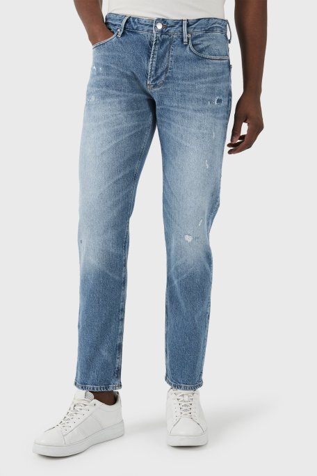 Emporio Armani J06 Düşük Bel Slim Fit Jeans Erkek Kot Pantolon 3D1J06 1D06Z 0943 Buz Mavi - Emporio Armani (1)