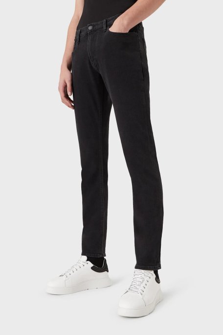 Emporio Armani Slim Fit Cepli Pamuklu J06 Jeans Erkek Kot Pantolon 8N1J06 1G0IZ 0006 SİYAH - Emporio Armani (1)