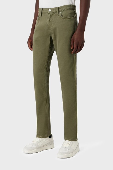 Emporio Armani J06 Pamuklu Düşük Bel Slim Fit Jeans Erkek Kot Pantolon 6R1J06 1N03Z 0645 YEŞİL - Emporio Armani