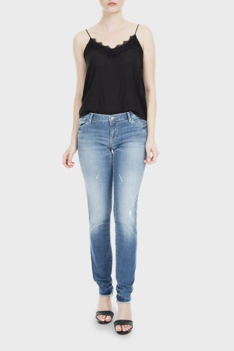 Emporio Armani J23 Jeans Bayan Kot Pantolon S 3G2J23 2D4NZ 0941 MAVİ - Emporio Armani