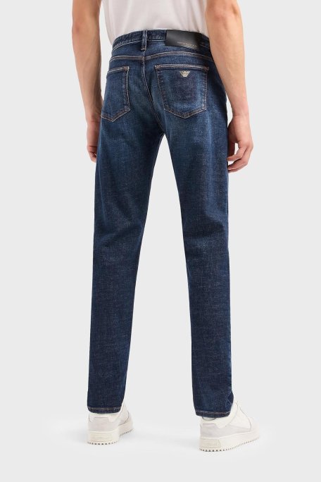 Emporio Armani J75 Düşük Bel Slim Fit Streç Jeans Erkek Kot Pantolon 6R1J75 1D24Z 0942 LACİVERT - Emporio Armani (1)