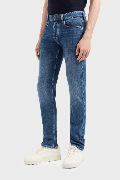Emporio Armani J75 Slim Fit Düşük Bel Jeans Erkek Kot Pantolon 3D1J75 1D01Z 0942 LACİVERT - Emporio Armani (1)