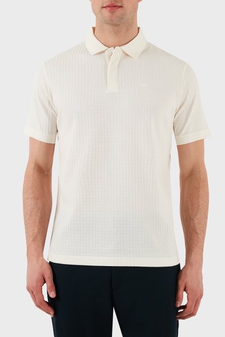 Emporio Armani Jakarlı % 100 Pamuk Regular Fit Düğmeli Erkek Polo Yaka T Shirt EM001729 AF14874 F1053 EKRU - Emporio Armani (1)