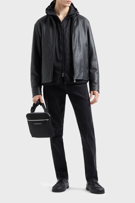 Emporio Armani Jakarlı Dolgulu Regular Fit Kapüşonlu Erkek Mont 6D1B64 1NNXZ 0999 SİYAH - Emporio Armani (1)