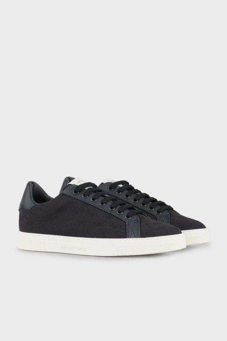 Emporio Armani Jakarlı Logo Baskılı Sneaker Erkek Ayakkabı EM003843 AF20003 MB007 LACİVERT - Emporio Armani (1)
