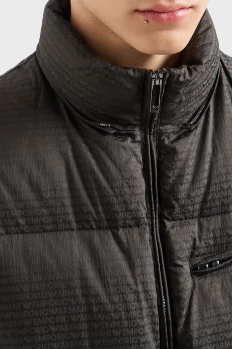 Emporio Armani Jakarlı Regular Fit Çıkarılabilir Kapüşonlu Şişme Erkek Yelek 6D1B66 1NNXZ 05A6 HAKİ - Emporio Armani (1)