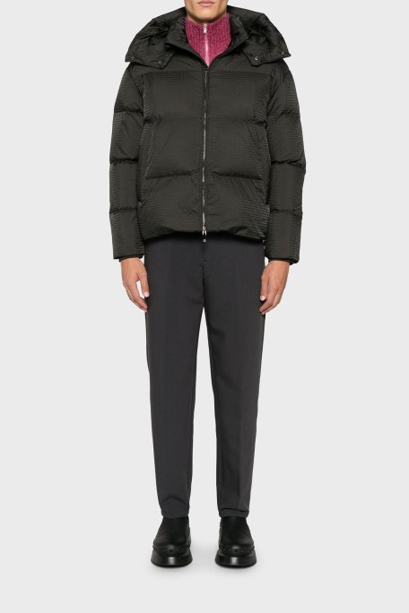 Emporio Armani Jakarlı Regular Fit Kuş Tüyü Dolgulu Çıkarılabilir Kapüşonlu Şişme Erkek Mont 6D1BC3 1NNXZ 05A6 HAKİ - Emporio Armani (1)