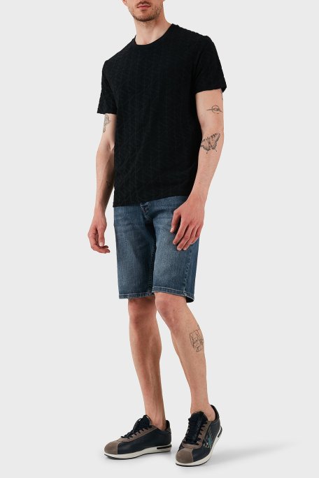 Emporio Armani Kabartma Logolu Regular Fit Bisiklet Yaka Erkek T Shirt EM000692 AF12362 UC001 SİYAH - Emporio Armani (1)