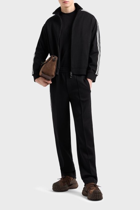 Emporio Armani Kabartmalı Logo % 100 Pamuk Regular Fit Bisiklet Yaka Erkek T Shirt EM001040 AF13669 UC001 SİYAH - Emporio Armani (1)