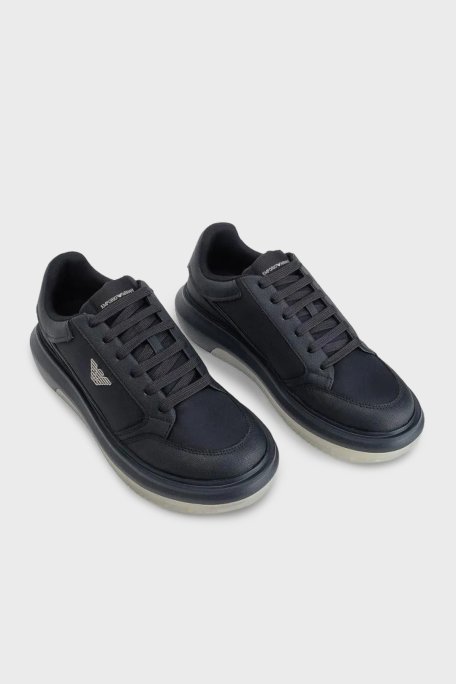 Emporio Armani Kalın Taban Sneaker Erkek Ayakkabı EM003666 AF19532 MB007 LACİVERT - Emporio Armani (1)