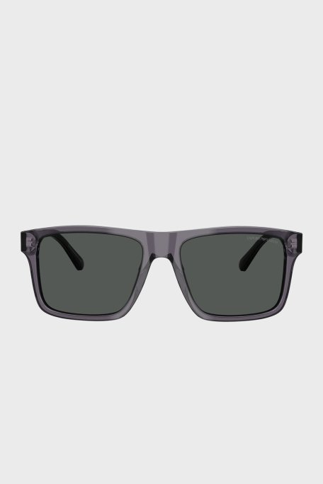 Emporio Armani Kare Güneş Erkek Gözlük 0EA4232 610687 57 Şeffaf Koyu Gri-Duman - Emporio Armani