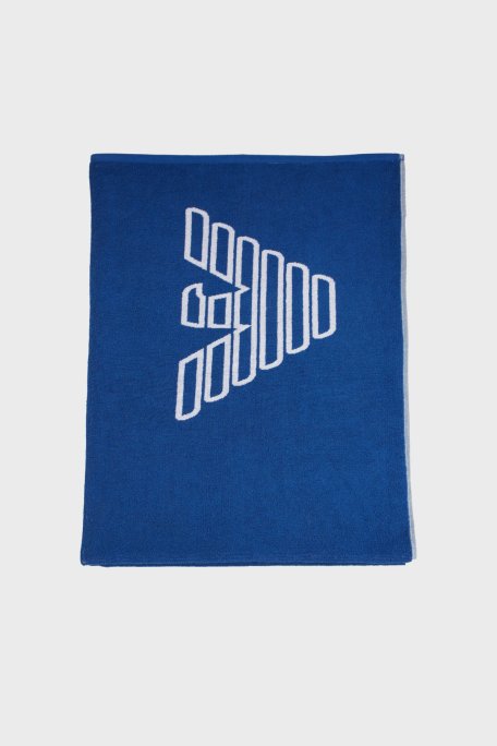 Emporio Armani Logo Baskılı % 100 Pamuk 170 x 102 cm Çift Taraflı Unisex Plaj Havlusu EX000019 AF12331 UB093 SAKS - Emporio Armani