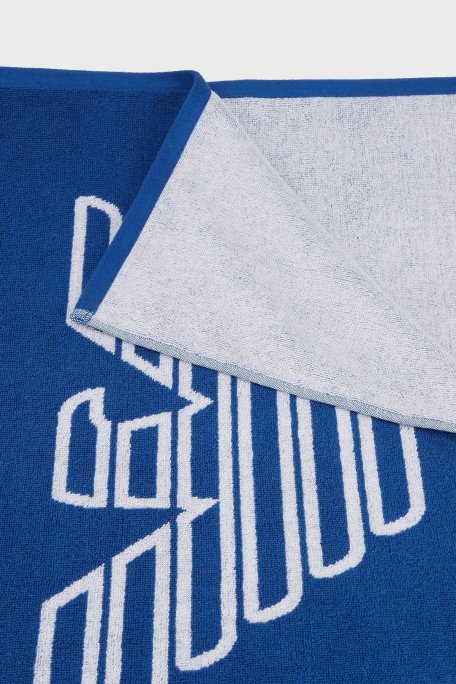 Emporio Armani Logo Baskılı % 100 Pamuk 170 x 102 cm Çift Taraflı Unisex Plaj Havlusu EX000019 AF12331 UB093 SAKS - Emporio Armani (1)