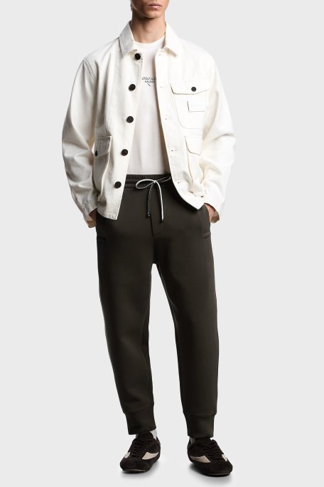 Emporio Armani Logo Baskılı Pamuklu Regular Fit Bisiklet Yaka Erkek T Shirt EM002838 AF10761 U0003 BEYAZ - Emporio Armani (1)