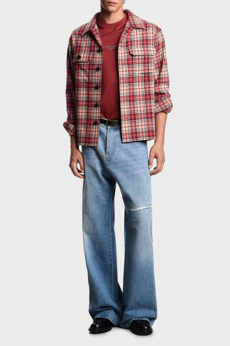 Emporio Armani Logo Baskılı Pamuklu Regular Fit Bisiklet Yaka Erkek T Shirt EM002838 AF10761 U5035 KIRMIZI - Emporio Armani (1)