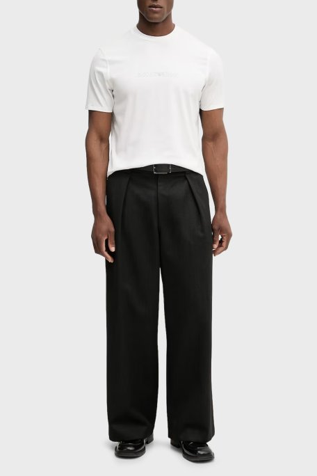 Emporio Armani Logolu % 100 Pamuk Regular Fit Bisiklet Yaka Erkek T Shirt EM004583 AF13669 M0307 BEYAZ - Emporio Armani (1)