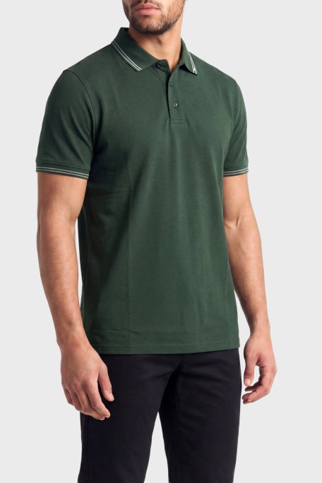 Emporio Armani Logolu % 100 Pamuk Regular Fit Erkek Polo EM005842 AF12955 U7263 HAKİ - Emporio Armani