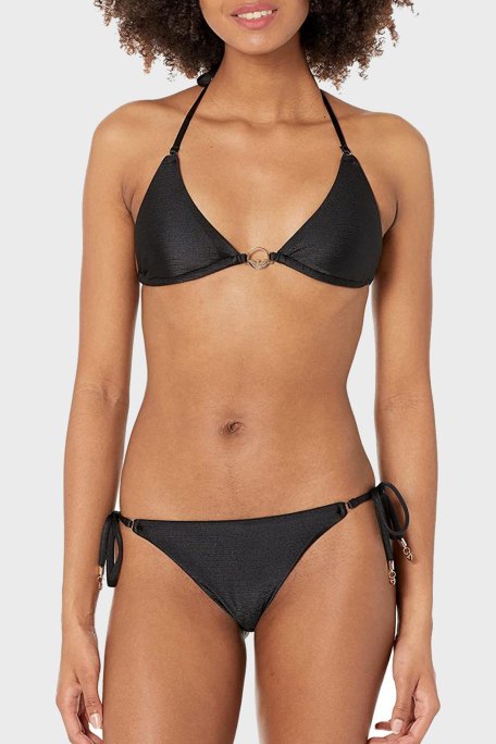 Emporio Armani Logolu 2li Üçgen Bayan Bikini S 262706 2R348 00020 SİYAH - Emporio Armani