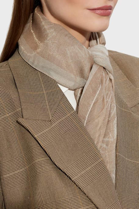 Emporio Armani Logolu 72 x 181 cm Bayan Şal EW004587 AF25423 F1150 VİZON - Emporio Armani (1)